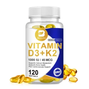 BEWORTHS Vitamin D3 & K2 Capsules Support Calcium Metabolism Absorption