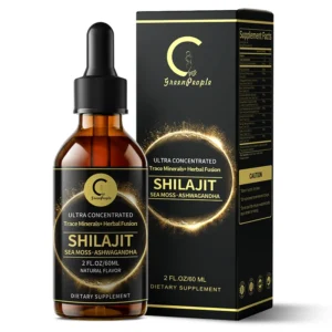 Shilajit Liquid Drops with Sea Moss, Ashwagandha, Maca, Moringa Liquid Vitamins for Women and Men