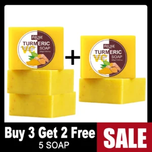 AILKE Natural Turmeric Bath Soap for Face & Body